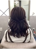 カジュアルハーフアップ
