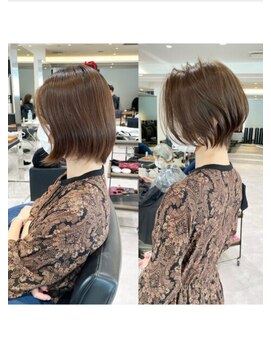 アンド ストーリーズ(&STORIES) 大人可愛い小顔ひし形クビレ丸み20代30代40代大人ショート(蘭)