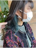 インナーカラー×ターコイズブルー