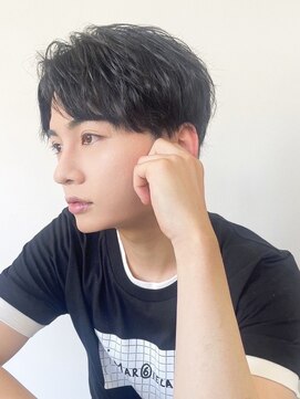 ツーダブル 梅田茶屋町中崎町店(WW..) ニュアンスパーマセンターパートメンズカットスパイラルパーマ