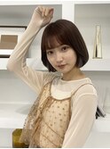 韓国風ボブ×暖色カラー