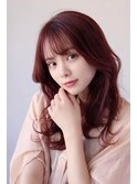 20代30代40代◎大人可愛いレッドブラウンイメチェンロング