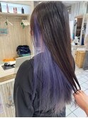 ロングヘア/インナー/パープル