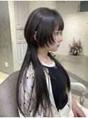 ○顔まわりロングウルフカットクラゲウルフヘアレイヤーカット○