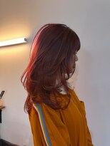 カルテ(QUARTE) ワインレッド×レイヤーカット