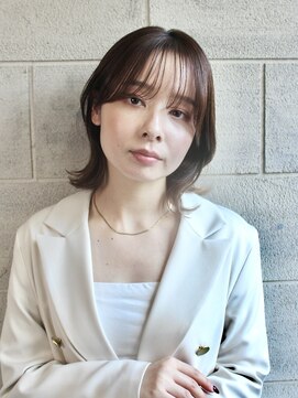 ルアウ 岡本店(LUAU) 切りっぱなしボブ/外ハネボブ/ベージュカラー