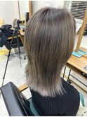 ハイライトカラーミルクティーベージュケアブリーチダブルカラー