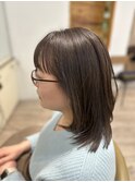 ミディアムレイヤースタイル／マロンブラウン高濃度水素カラー