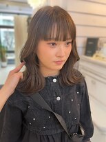 ジゼル 博多筑紫口店(GiseL)&nbsp;ミディアム　くびれヘア　顔回り　韓国ヘア　アッシュカラー