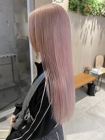ケアブリーチカラーホワイトピンクカラーピンクベージュ髪質改善