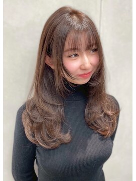 オニキス(ONYX) C113ザクザクレイヤーカット透明感チョコレートブラウン韓国風