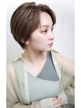 グランアージュ ネオ 船橋北口店(grandage neo) ハンサムショート/前髪なしセンターパート/グレージュ/髪質改善