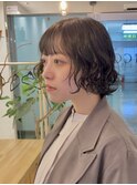 ミニウルフ風パーマ