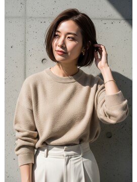 フルショウ 苦楽園店(FURUSHO) ミニマルボブ/レイヤーショート/ココアブラウン/ハッシュカット