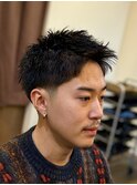 ◆鋭さとラフさを両立 スパイキーテーパーフェードショート”◆