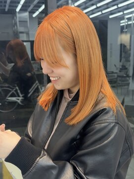 ビューブルー 亀戸錦糸町(VIEW BLUE) ◎小顔前髪顔まわりオレンジベージュロングミディアム