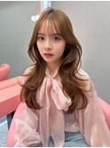 ハッシュカット/韓国レイヤー/顔まわり/ブラウン/ベージュ/前髪