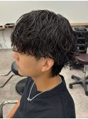 ツイストスパイラルパーマ/メンズ/眉毛/短髪/フェザーパーマ