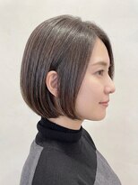 アース 天満橋店(HAIR & MAKE EARTH)&nbsp;ハイライト白髪ぼかし×透明感カラー,小顔ショート