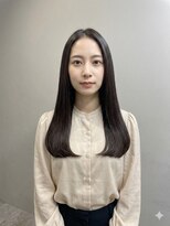 ピークス 渋谷店(Peaks) ダークラベンダー/くびれレイヤー/韓国巻き/顔周りカット/渋谷