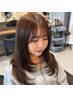 【ナチュラル可愛い】カット+透明感カラーコース+ケアTR¥9000