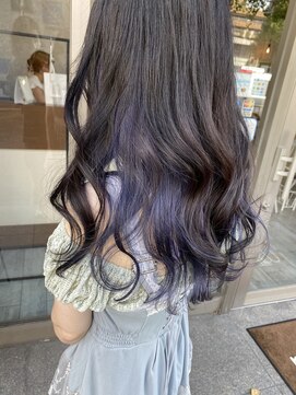 ミニム ヘアー(minim hair) 【minim×日比】インナーカラー　ブルーラベンダー