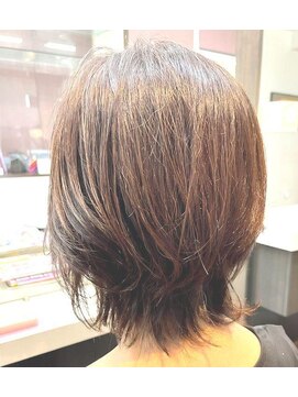 エノモト(ENOMOTO) 小顔ナチュラル大人かわいい30代40代ボブパーマ マロンベージュ