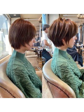 バンプ ギンザ(BUMP GINZA) 白髪ぼかしハイライト/絶壁解消/ひし形大人ショートボブ/聖