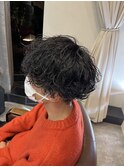 波巻きパーマ