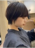 イメチェン/ショート/グレージュ/ハンサムショート
