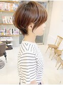 大人可愛い/小顔カット/マッシュショート/ショートボブ/アッシュ