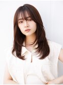 レイヤーカット×マロンブラウン