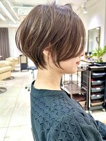 大人可愛い小顔ひし形クビレ丸みボブ20代30代40代大人ショート