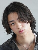 イズバイフィフス(is by fifth) メンズマッシュウルフカットセンターパートウルフシャドウパーマ