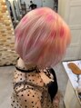 ヘアー デザイン トゥナンテ(hair design tunante)&nbsp;カラフルカラーピンク×ドット