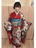 成人式　振袖着付け+ヘアセット+フルメイク　25,000円→23,500円