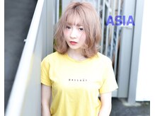 アジア(ASIA)の雰囲気（トレンドカラーで可愛く#ブリーチ#イヤリング#レイヤー）