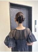 くしゅっとリボンがかわいい＊カチモリアレンジ/結婚式.お呼ばれ