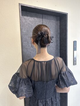 ミラ(Mila) くしゅっとリボンがかわいい＊カチモリアレンジ/結婚式.お呼ばれ