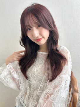 アンニュ(annuy) 【annuy_shiori】ふわっとピンクブラウン/顔周りカット