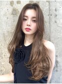 ◯大人レイヤーカット×ブリーチなし艶ブラウン（髪質改善）新宿