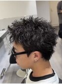 スパイキーショート名古屋栄メンズ短髪パーマスパイキーパーマ