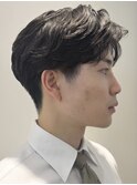 似合わせカット30代40代50センターパート刈り上げマッシュ