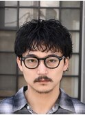 渋谷メンズパーマルーズショートアクティブショートツイスパ緩め