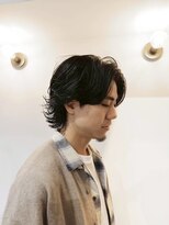 シーンバイラッド ヘルム(SCENE by RAD helm) ビジネス清潔感センターパートツーブロックメンズカット艶感
