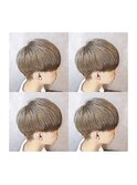 外ハネボブ/アッシュブラウン/ネオウルフ/デザインカラー