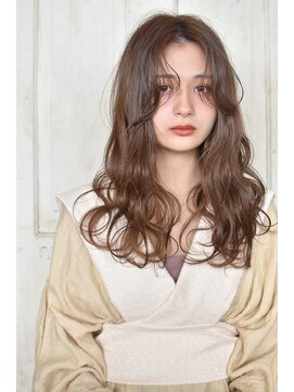 メーヴェ(Mowen) mowen×鎖骨ミディアム×ハイライトベージュ×グレージュ