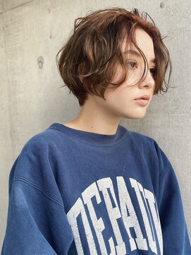 エリマ 調布(elima) ミルクティーベージュダブルカラーインナーカラー韓国20代前髪