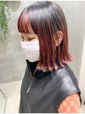 グラデーションカラー、ボルドー、バレイヤージュ、毛先カラー