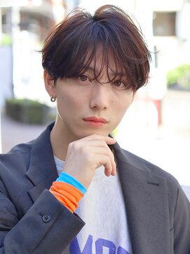 オーシャン トーキョー サニー(OCEAN TOKYO Sunny) 韓国マッシュニュアンスパーマツーブロックセンターパート韓流